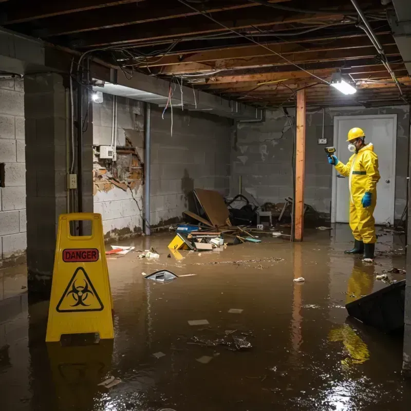 Flooded Basement Electrical Hazard in Mooresville, IN Property